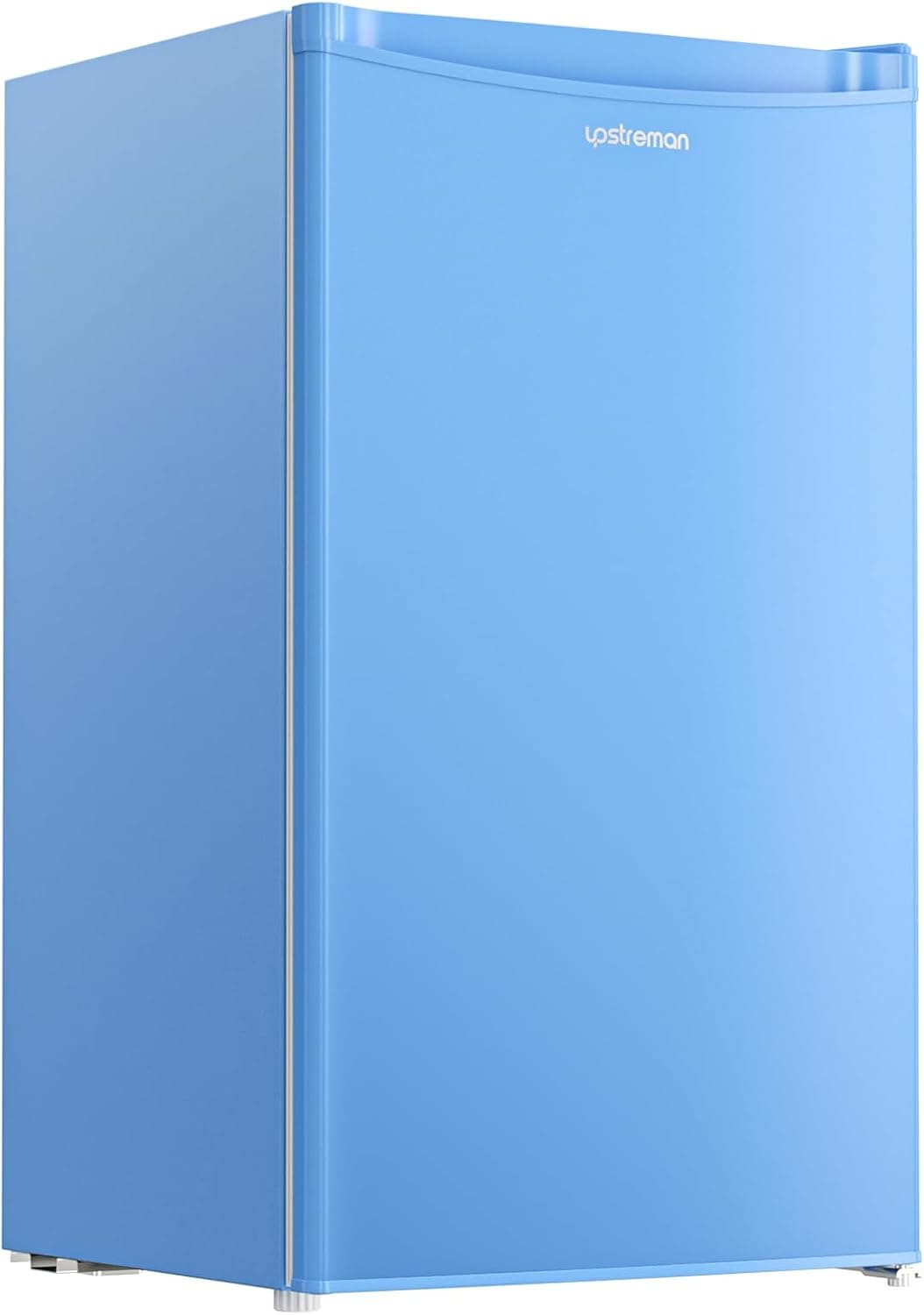 Upstreman 3.2 Cu.Ft Mini Fridge with Freezer, Single Door Mini Fridge, Dorm Fridge, Adjustable Thermostat, Mini Refrigerator for Bedroom, Office, Dorm, Blue-BR321 - Image 9