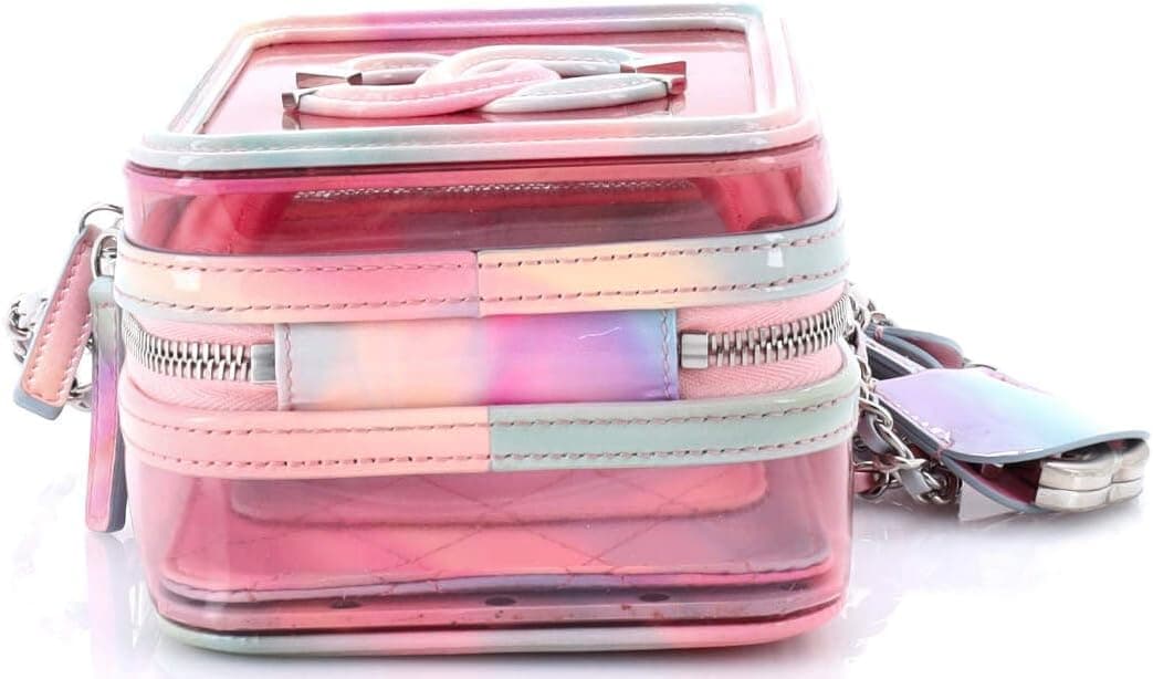 CHANEL Pre-Loved Filigree Vertical Vanity Case PVC with Lambskin, Multicolor - Image 5