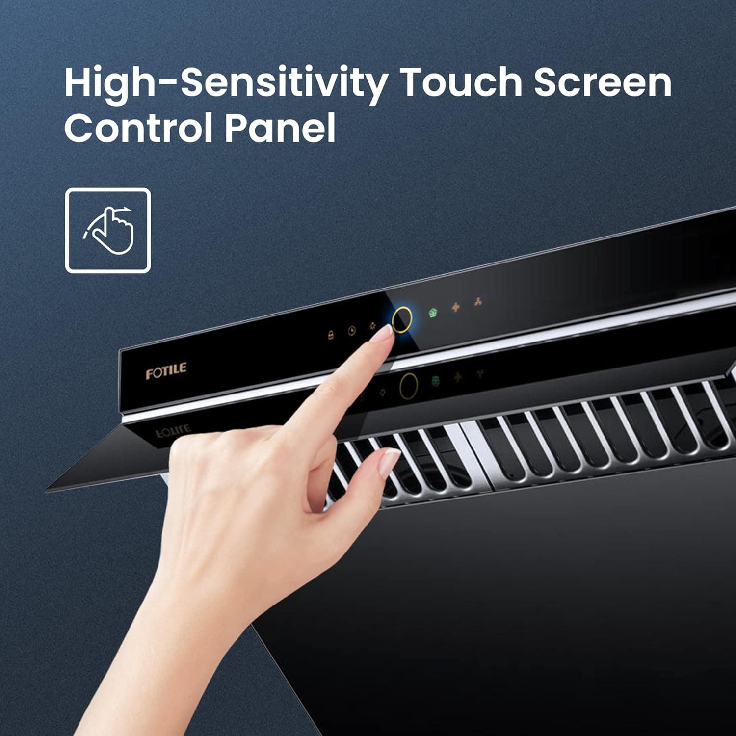 FOTILE JQG7505 30” Under-Cabinet or Wall-Mount Range Hood | Dual DC-Motor | Slant Vent Design Modern Kitchen Onyx Black Glass - Image 5