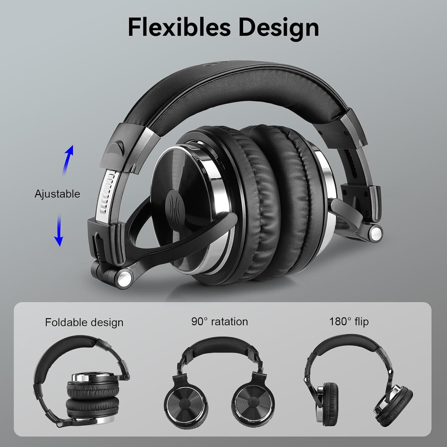 OneOdio Wired Over Ear Headphones Hi-Res Studio Monitor & Mixing DJ Stereo Headsets Black - Image 8