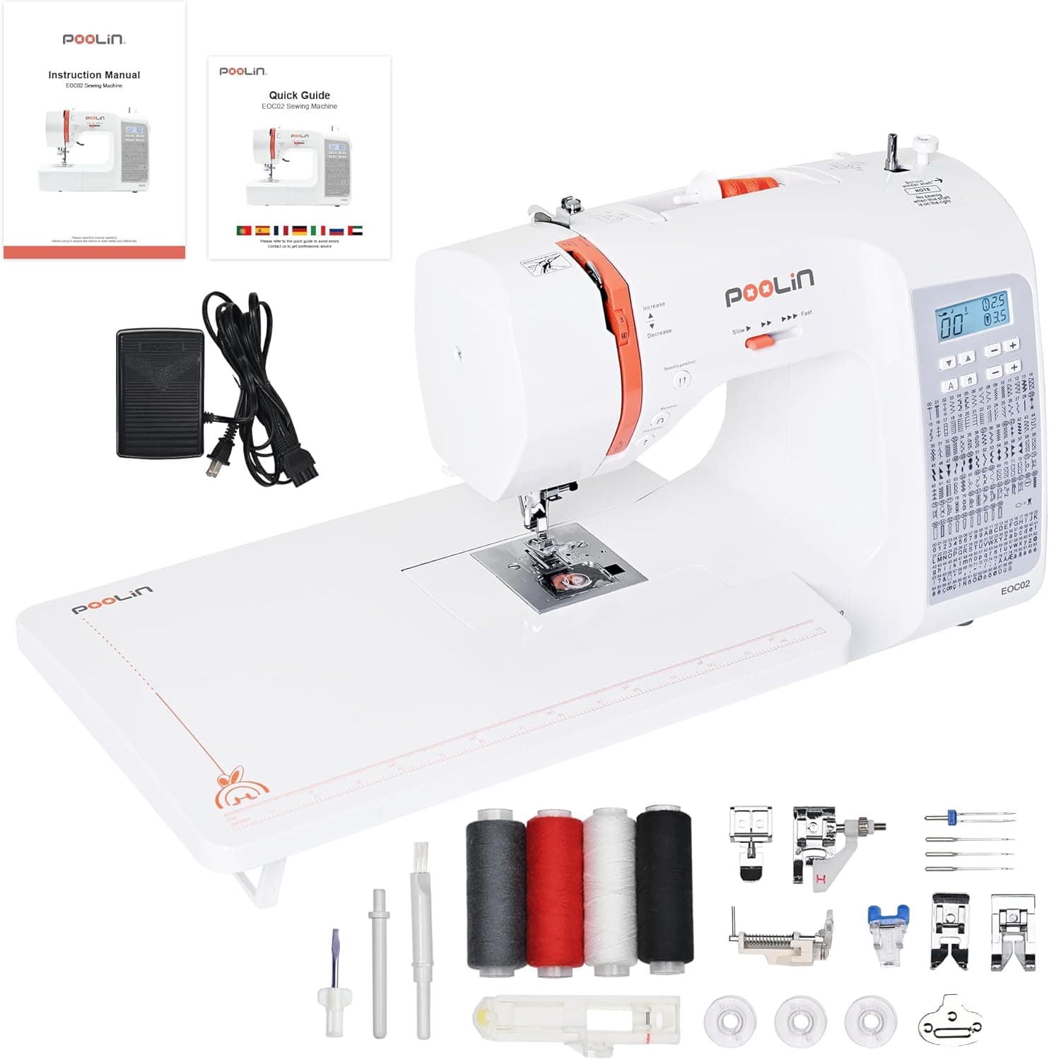 Poolin EOC02 Sewing Machine,Computerized Full Featured Machine Sewing (EOC2720)