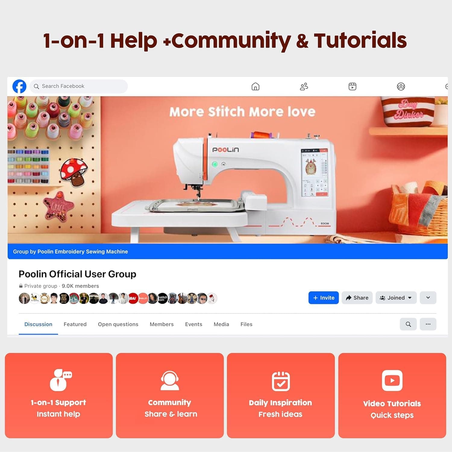 Poolin EOC02 Sewing Machine,Computerized Full Featured Machine Sewing (EOC2720) - Image 9
