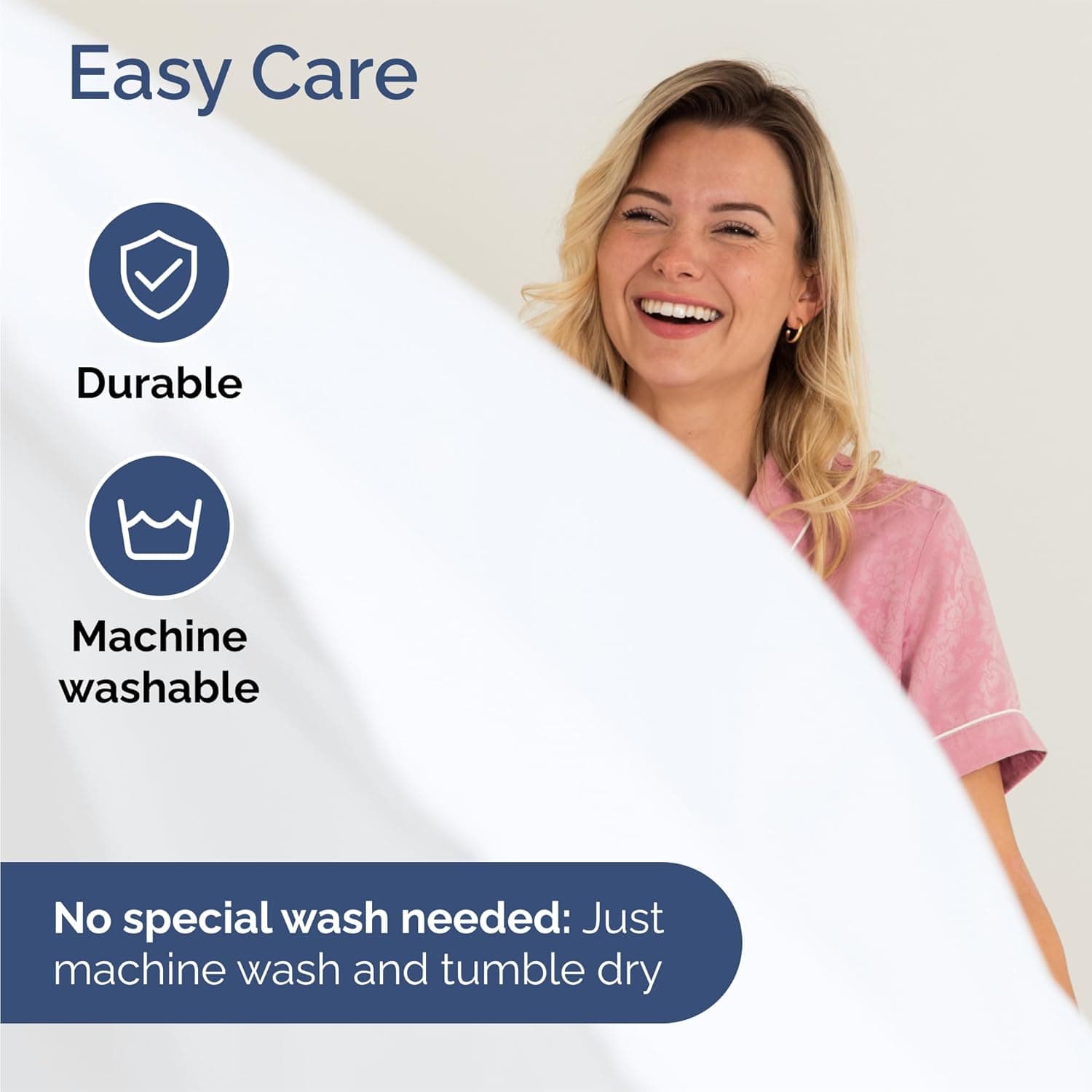 Queen Size 4 Piece Sheet Set - Hotel Luxury Bedding - Deep Pockets, Ultra-Soft, Wrinkle Free - Oeko-Tex - White - Image 7