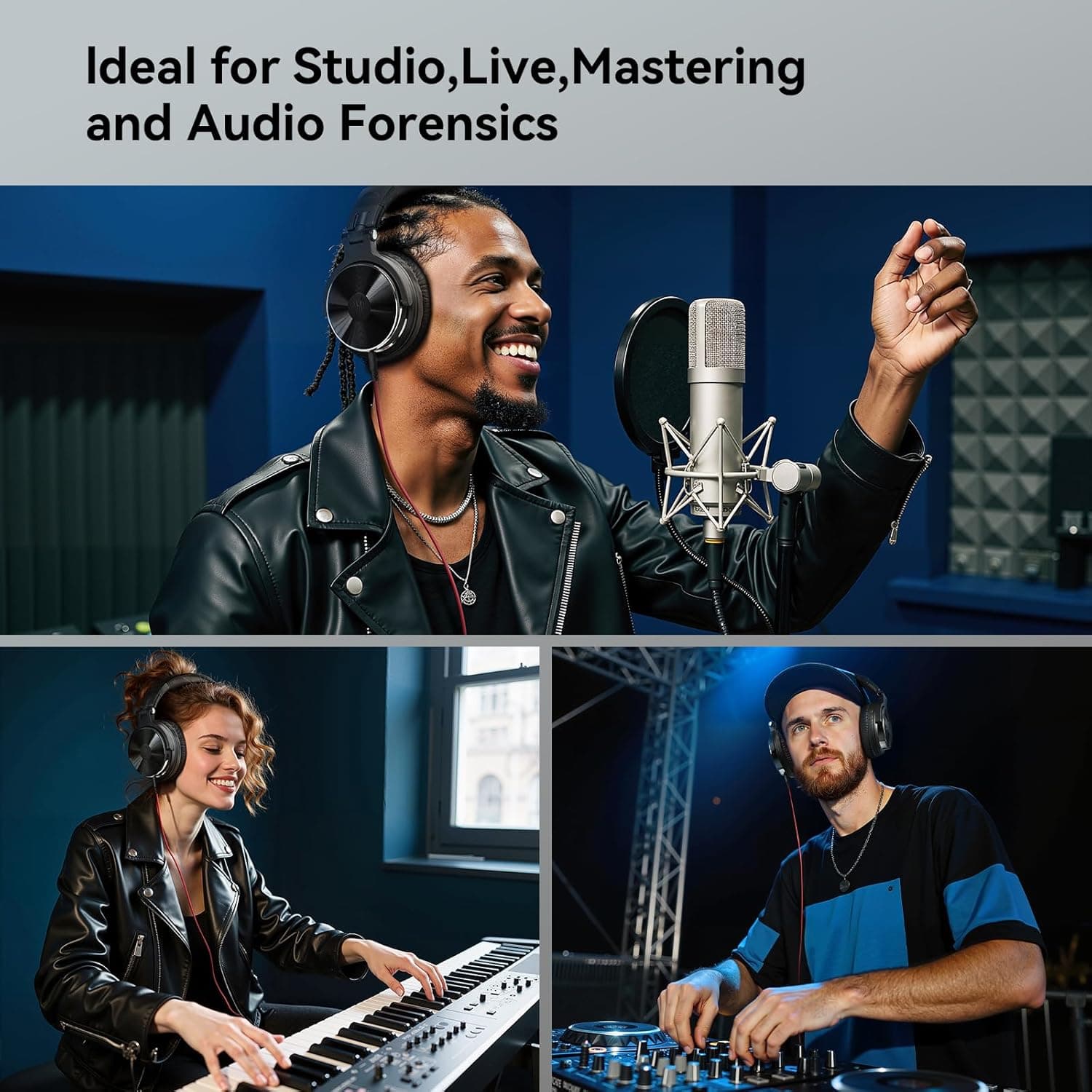 OneOdio Wired Over Ear Headphones Hi-Res Studio Monitor & Mixing DJ Stereo Headsets Black - Image 7