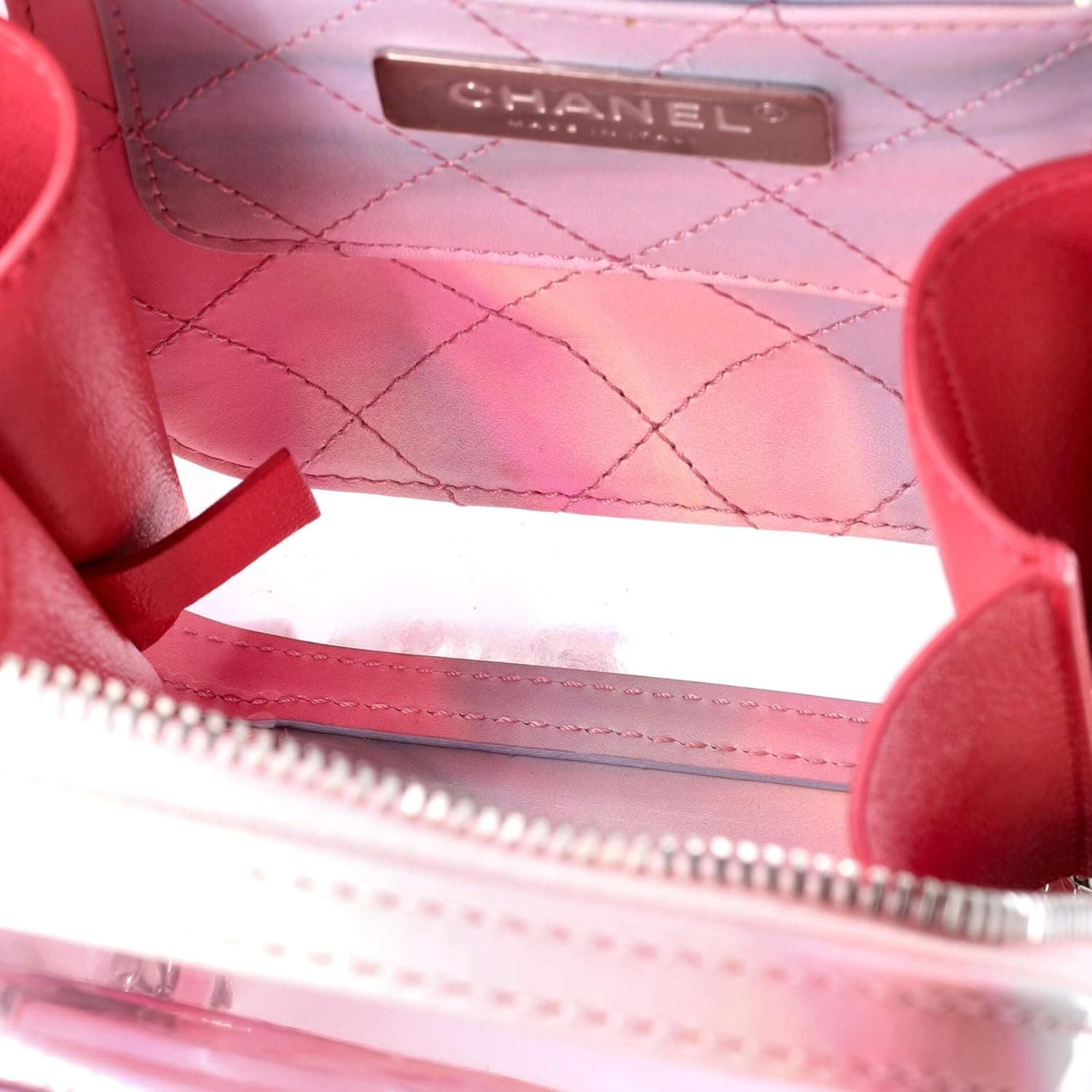 CHANEL Pre-Loved Filigree Vertical Vanity Case PVC with Lambskin, Multicolor - Image 6