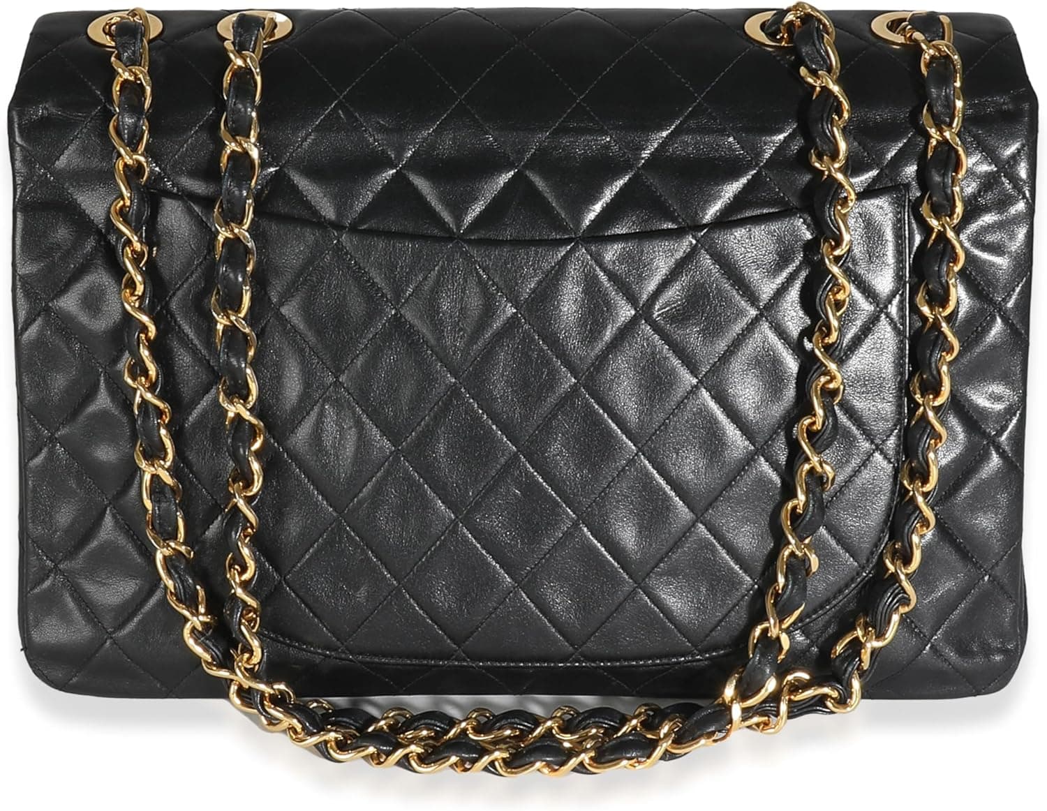 CHANEL Pre-Loved Vintage 24K Black Quilted Lambskin Maxi XL Flap Bag, Black - Image 7