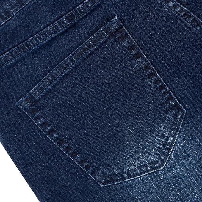 Women's Wide Leg Jeans Stretchy High Waisted Baggy Jeans for Woman 2025 Trendy Frayed Raw Hem Denim Pants - Dark Blue Size Medium - Image 6