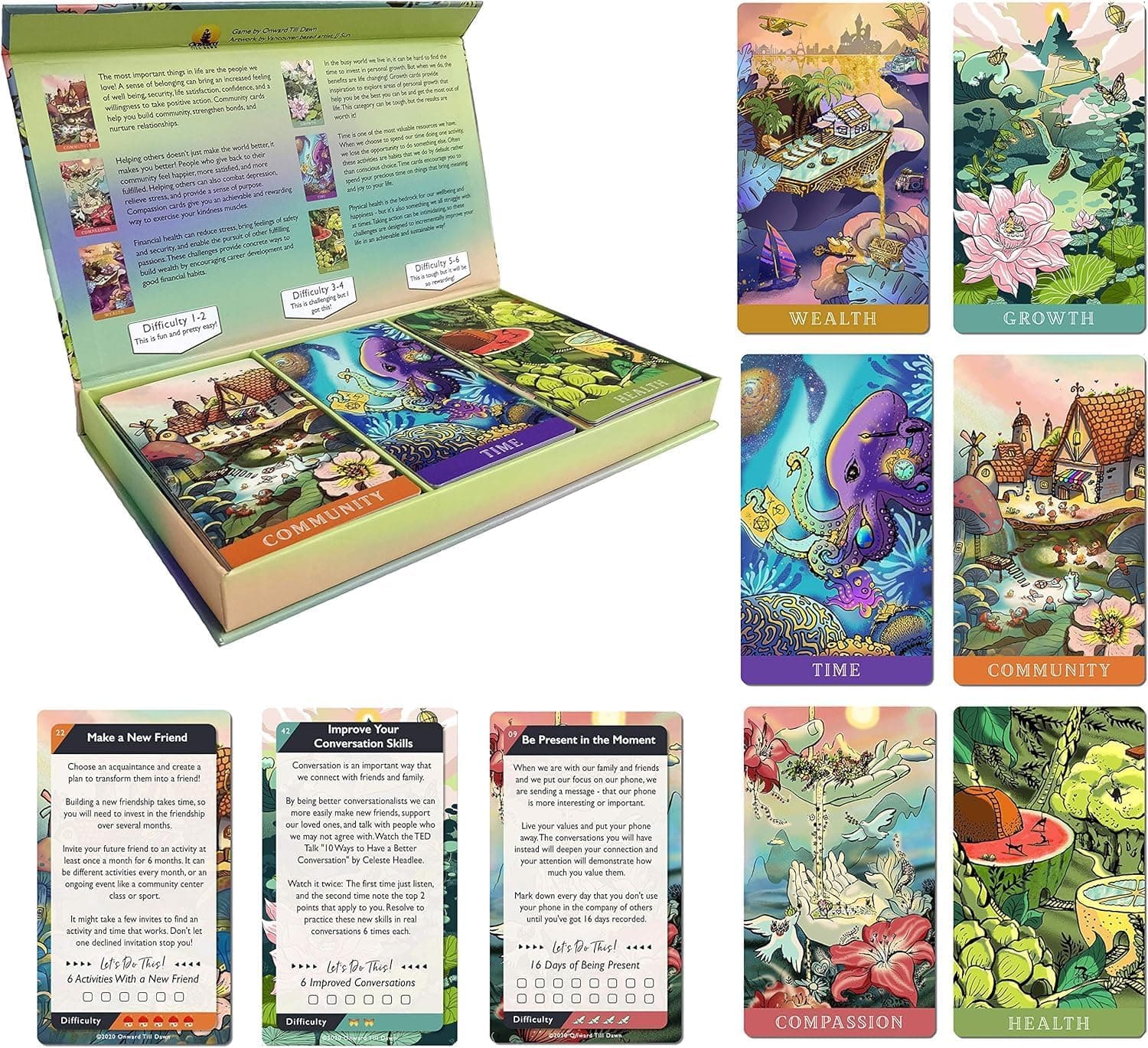 Make Your Life Better! Great for New Year Resolutions Ideas. Good Day Cards: Carpe Diem Collection Motivational Self Help Cards & Gift Box 