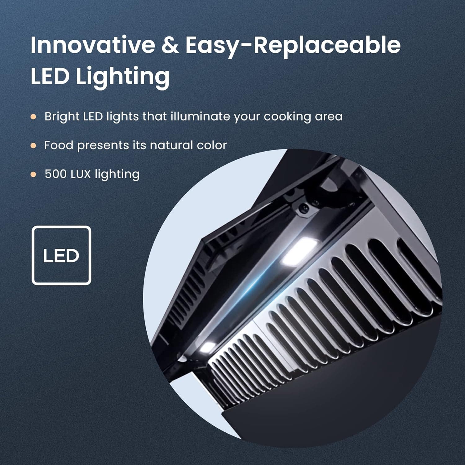 FOTILE JQG7505 30” Under-Cabinet or Wall-Mount Range Hood | Dual DC-Motor | Slant Vent Design Modern Kitchen Onyx Black Glass - Image 7