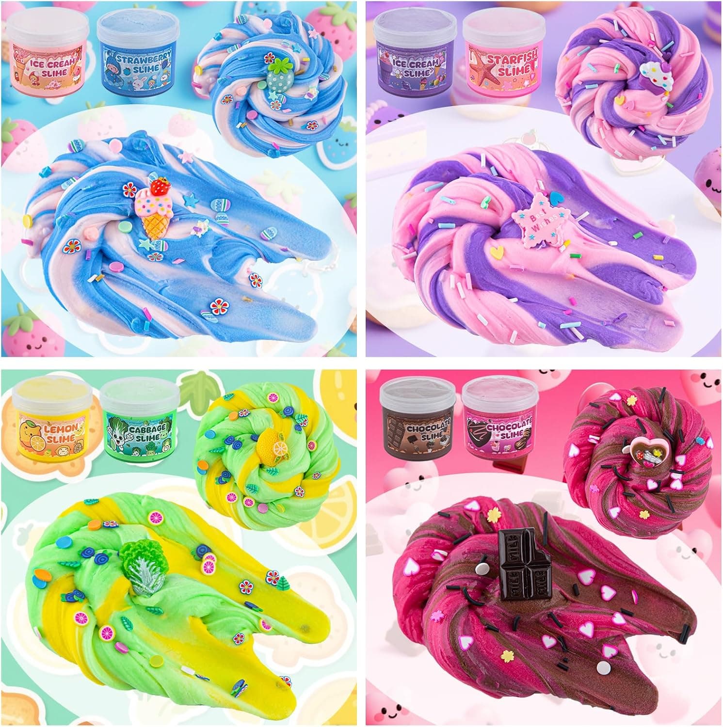 18 Pack Slimes, Slime Kids, Butter Cloud Slime kit for Girls Ages 8-12, Toys for Girls and Boys, Slime Party - Image 6