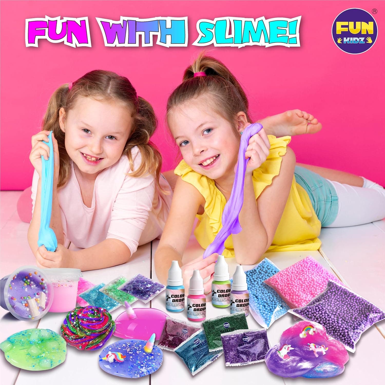 Fluffy Unicorn Slime Kit for Girls, FunKidz Cloud Slime Gift for Ages 6+ Kids Fun Slime Making Kit Awesome Craft Toy Birthday Present Ideas - Image 5