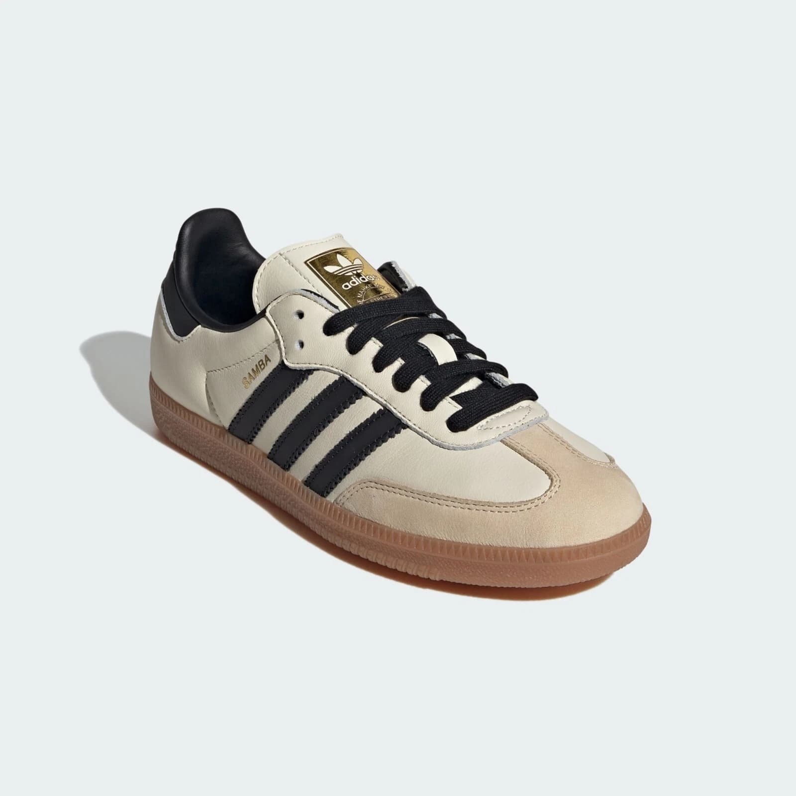 adidas Samba OG Cream White Sand Strata Womens Cream Sports Sneaker ID0478 - Image 3