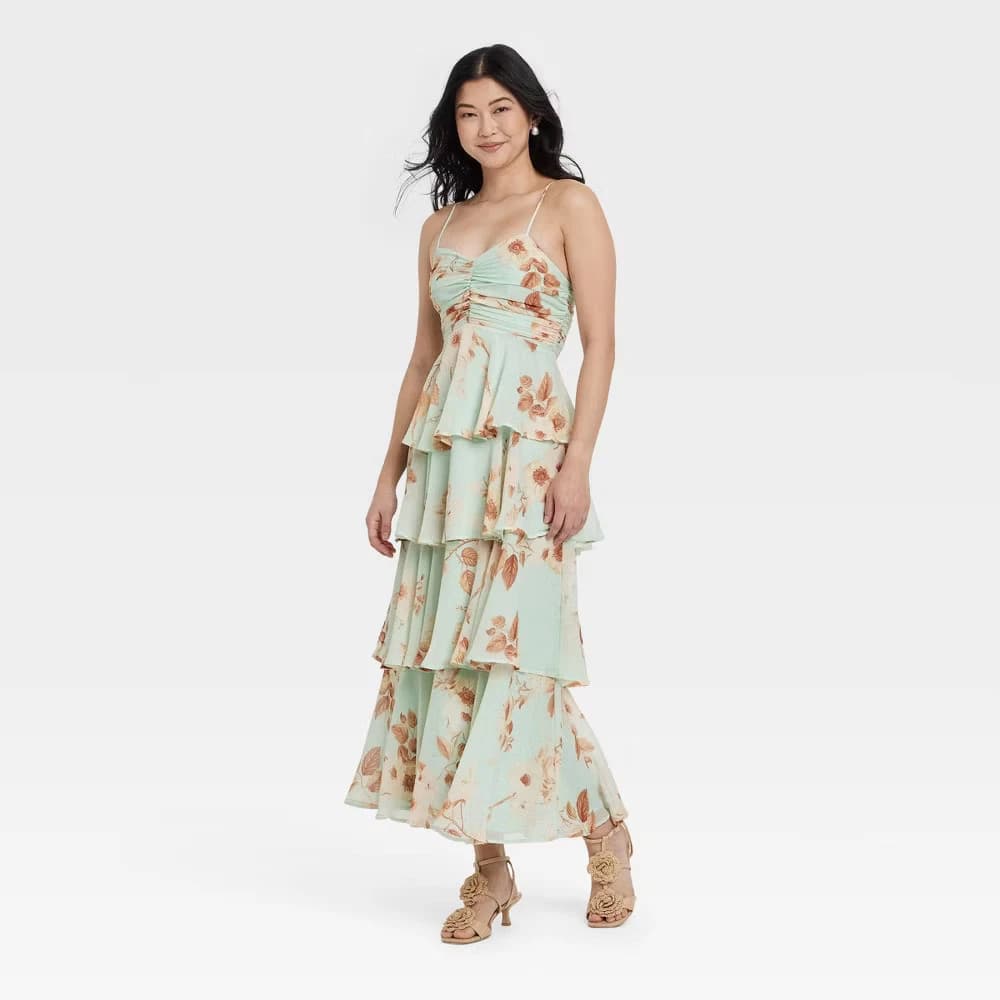 Women's Tiered Ruffle Maxi A-Line Dress - A New Day - Image 2